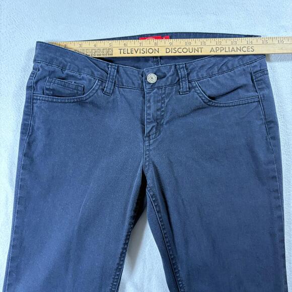 Dickies Girl Bootcut Jeans Womens 7 Navy Mid Rise Stretch Denim Pants - Picture 6 of 9
